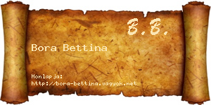 Bora Bettina névjegykártya